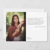 Zwarte Arch Photo then/Now Afstuderen Notice Kaart (Achterkant)