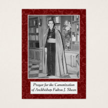 ZWARTE ARCHBISHOP FULTON SHEEN PRAYER CARDS