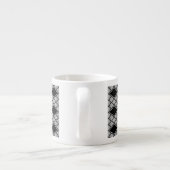 ZWARTE ARGYLE BREI Espressiekop Espresso Kop (Achterkant)