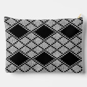 ZWARTE ARGYLE BREI Grote Accessoiretas Etui (Achterkant)