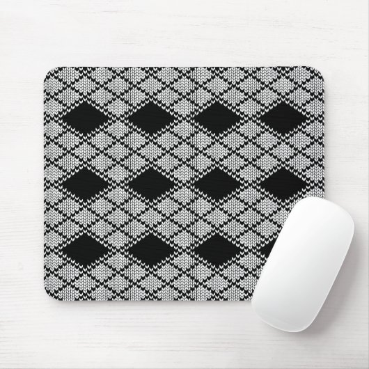 ZWARTE ARGYLE BREI Muismat (Met muis)