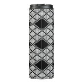 ZWARTE ARGYLE GEBREIDE Thermische Tumbler Thermosbeker (Achterkant)