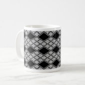 ZWARTE ARGYLE TRUI Witte Mok (Voorkant links)