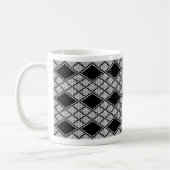 ZWARTE ARGYLE TRUI Witte Mok (Links)