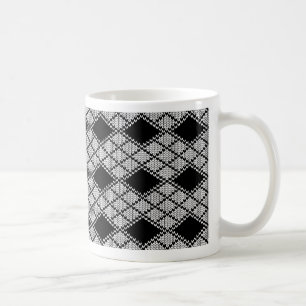 ZWARTE ARGYLE TRUI Witte Mok