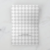 Zwarte Argyle Verjaardag Kaart met Roze Cupcake (Binnen)