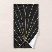 Zwarte Art Deco Design Bad Handdoek (Handdoek)