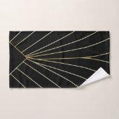 Zwarte Art Deco Design Bad Handdoek (Handdoek)