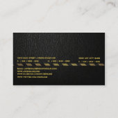 Zwarte asfaltbouw bouwnijverheid gevarenband visitekaartje (Achterkant)