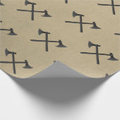 Zwarte assen op steenachtergrond cadeaupapier (Hoek)