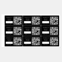 Zwarte Asset QR | Aangepaste Bedrijfsbezittingen V