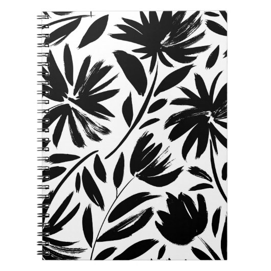 Zwarte aster:  chrysantenpatroon notitieboek (Voorkant)
