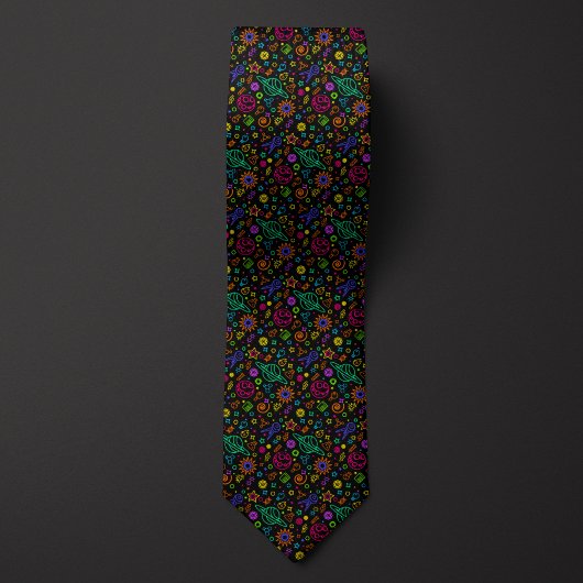 Zwarte Astronomie Sterren en Planeten Stropdas