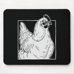 Zwarte Australorp Kip - Vintage Boerderij Kunst Muismat