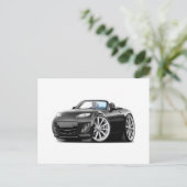 Zwarte auto 2009-13 Miata Briefkaart (Staand voorkant)