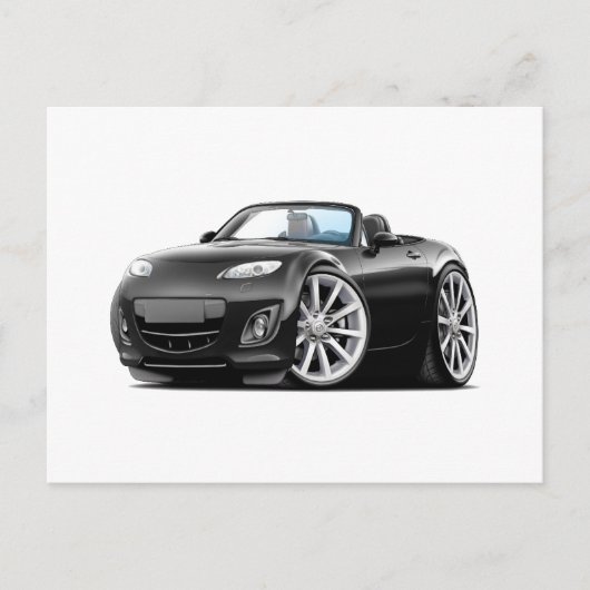 Zwarte auto 2009-13 Miata Briefkaart (Voorkant)