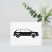 Zwarte auto briefkaart (Staand voorkant)