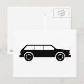 Zwarte auto briefkaart (Voorkant / Achterkant)