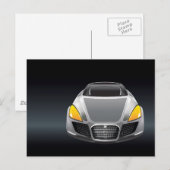 Zwarte auto briefkaart (Voorkant / Achterkant)