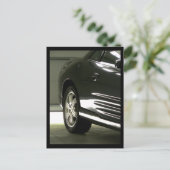 Zwarte auto briefkaart (Staand voorkant)