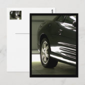 Zwarte auto briefkaart (Voorkant / Achterkant)