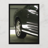 Zwarte auto briefkaart (Voorkant)