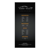 ZWARTE AUTO-DETAILING, AUTO REPAIR RACK KAART (Voorkant)