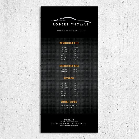 ZWARTE AUTO-DETAILING, AUTO REPAIR RACK KAART