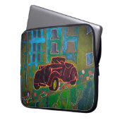 Zwarte auto laptop sleeve (Voorkant Links)