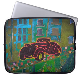 Zwarte auto laptop sleeve