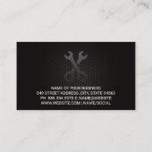 Zwarte auto | QR-code | Auto-services | Wrenches Visitekaartje (Achterkant)