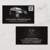 Zwarte auto | QR-code | Auto-services | Wrenches Visitekaartje (Voorkant / Achterkant)