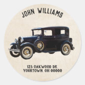  zwarte auto ronde sticker (Voorkant)