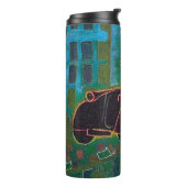 Zwarte auto thermosbeker (Gedraaid links)