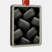 Zwarte autobanden metalen ornament (Rechts)