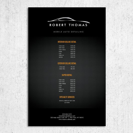 ZWARTE AUTODETAILS, AUTOREPARATIFLYER FLYER