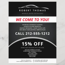 Zwarte Autogladmaken, Autoreparatie, Autowas Flyer