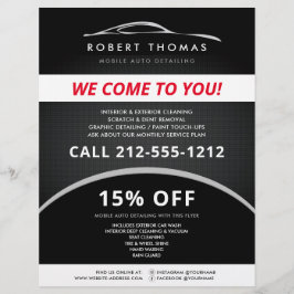 Zwarte Autogladmaken, Autoreparatie, Autowas Flyer