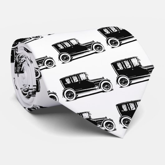  zwarte-autoillustratie stropdas (Opgerold)