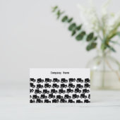 Zwarte auto's, bedrijfsnaam visitekaartje (Staand voorkant)