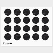 Zwarte auto's ronde sticker (Vel)