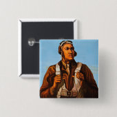 Zwarte Aviateurs Amerikaanse gevechtspiloten van W Vierkante Button 5,1 Cm (Voorkant /achterkant)
