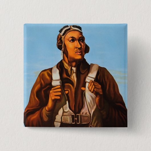 Zwarte Aviateurs Amerikaanse gevechtspiloten van W Vierkante Button 5,1 Cm (Voorkant)