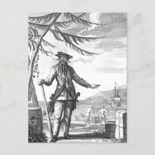 Zwarte baard briefkaart