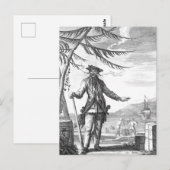 Zwarte baard briefkaart (Voorkant / Achterkant)