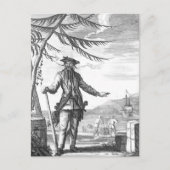 Zwarte baard briefkaart (Voorkant)