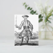 Zwarte baard briefkaart (Staand voorkant)