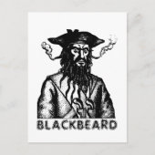 Zwarte baard briefkaart (Voorkant)