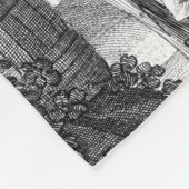 Zwarte baard fleece deken (Hoek)