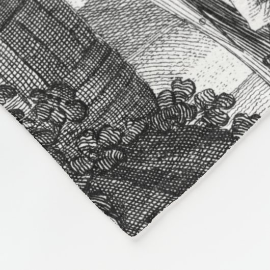 Zwarte baard fleece deken (Hoek)